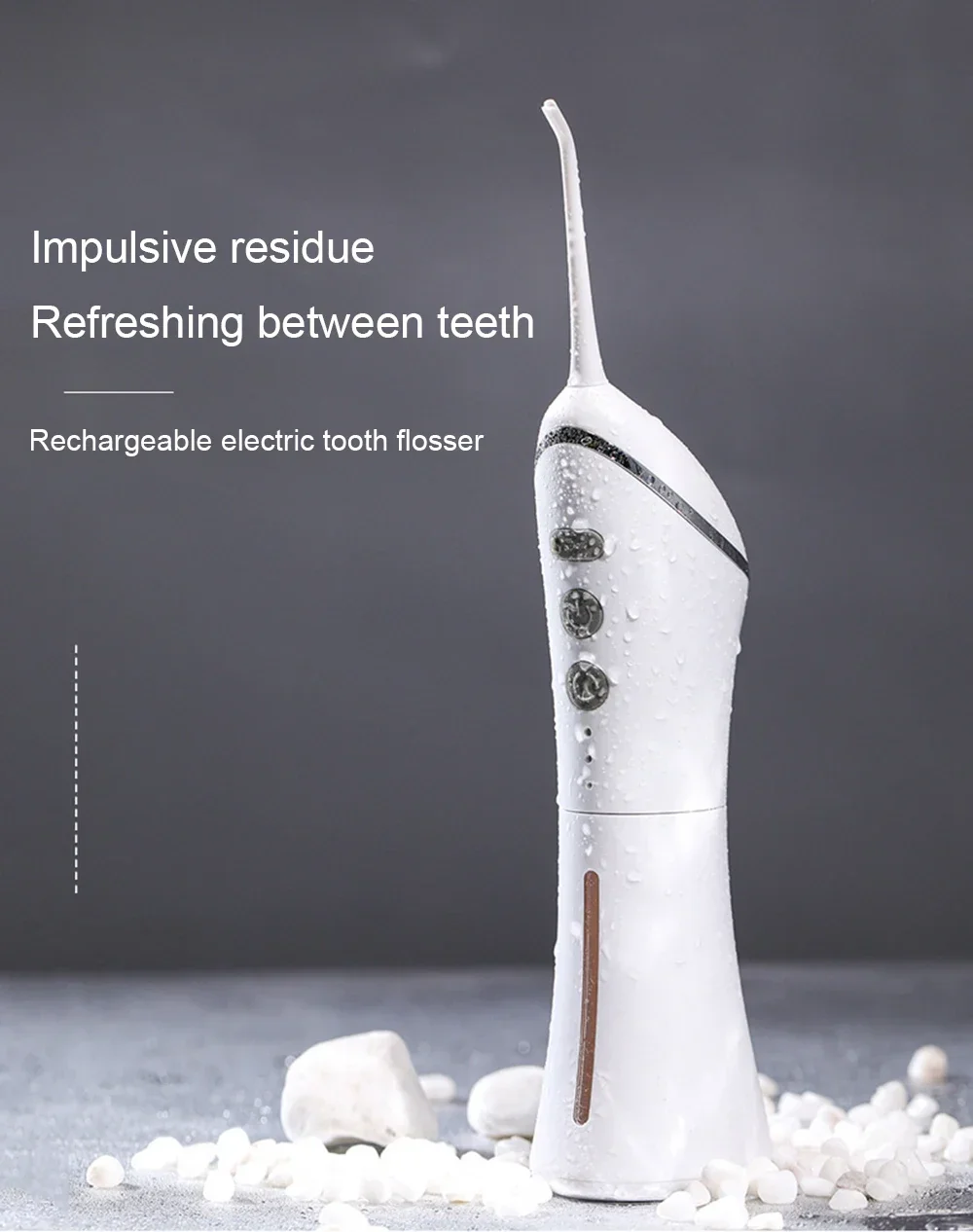 TINSOL Electric Water Flosser, High-Pressure Water Jet Flosser, Electric Toothbrush, USB Charging, Gum Care, Jet Dental Cleaner