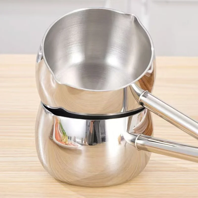 Stainless Steel Hot Oil Spoon With Extended Handle Anti-Burning And Anti-Splashing Small Pot For Oil Pouring Kitchen Tool