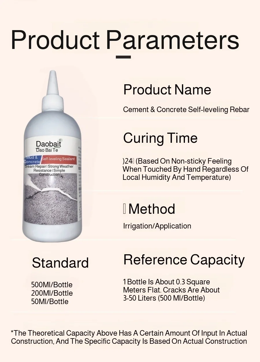 Waterproof Adhesive Leak Repair Concrete Crack Filler - Quick Setting High Strength Sealant for Roof Wall Floor Pool Leakage Fix