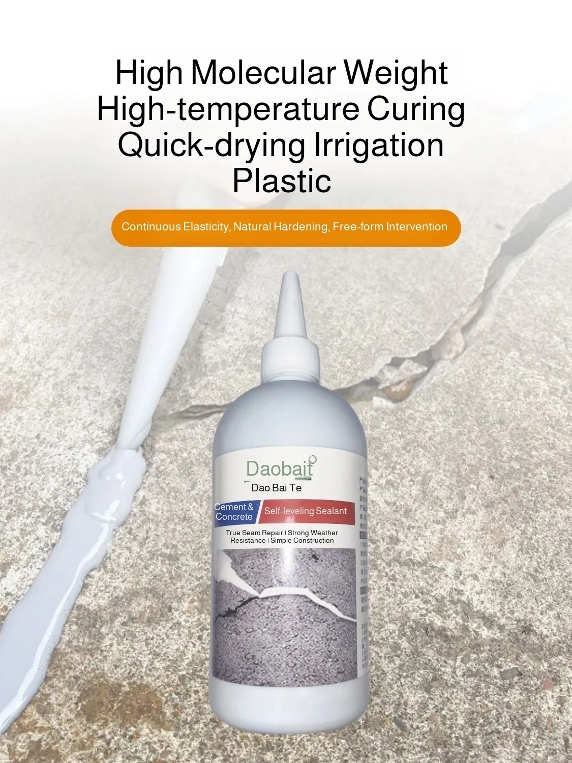 Waterproof Adhesive Leak Repair Concrete Crack Filler - Quick Setting High Strength Sealant for Roof Wall Floor Pool Leakage Fix