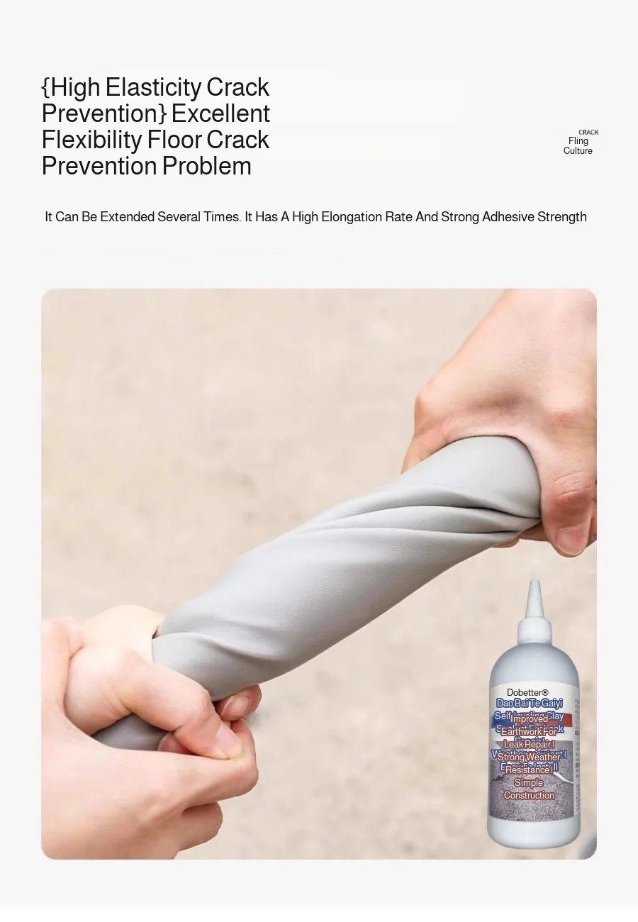 Waterproof Adhesive Leak Repair Concrete Crack Filler - Quick Setting High Strength Sealant for Roof Wall Floor Pool Leakage Fix