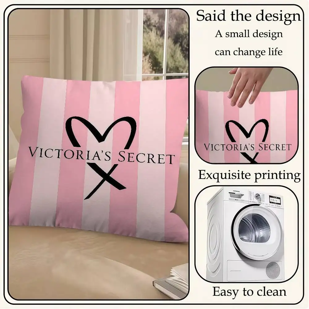 Pink Cushion Cover Decorative Pillow Sofa Home Decor Case Pillow Cases Fashion S-victorias S-secretS