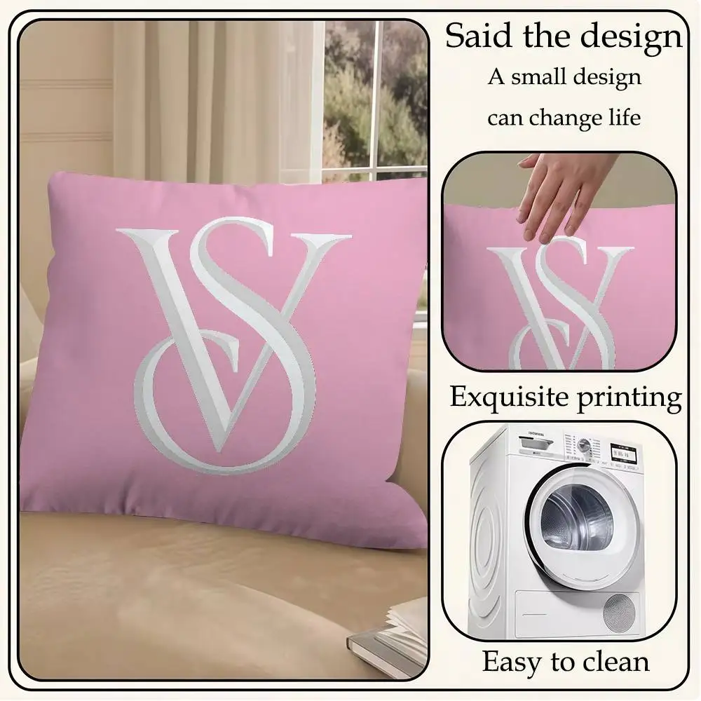 Pink Cushion Cover Decorative Pillow Sofa Home Decor Case Pillow Cases Fashion S-victorias S-secretS