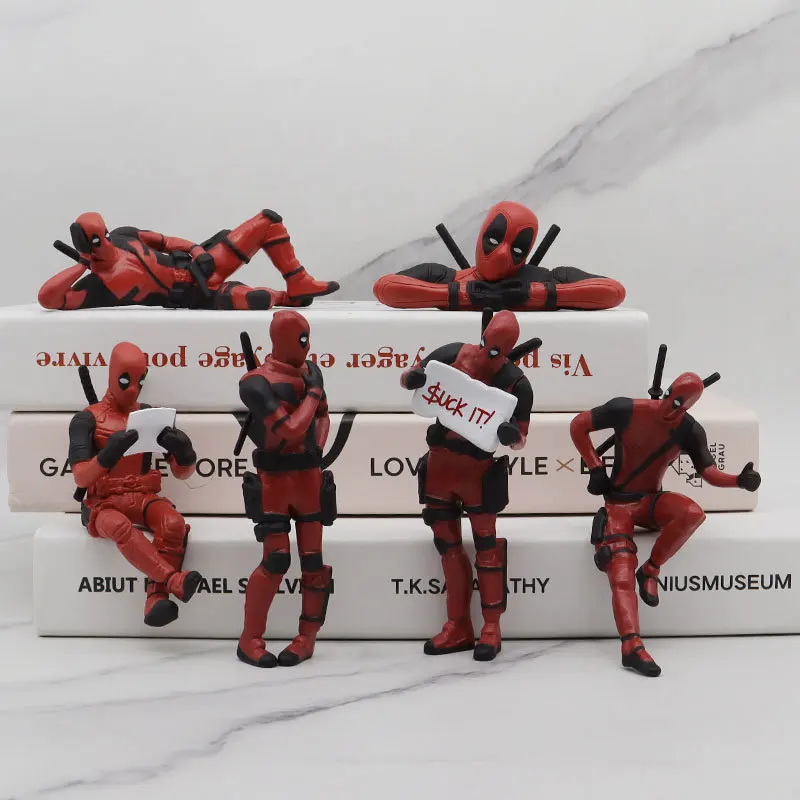Figura de Acción de Anime Deadpool, Decoración Interior de Coche, Juguete Colgante, Accesorios para Coche, Modelo de Mini Muñec