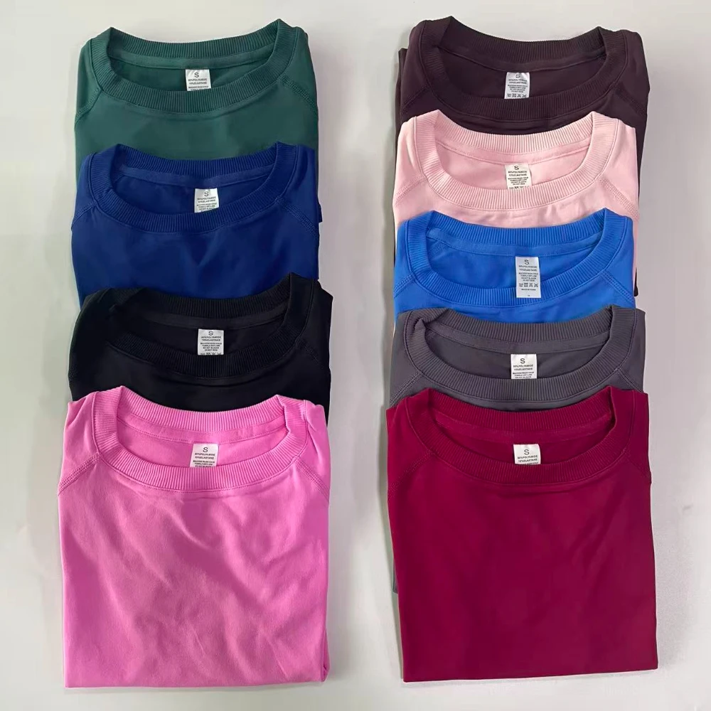 1-2 Pieces Sports Sets Short Sleeve Seamless Yoga Top Gym Suit T-shirt Set Fitness Set Women Workout Running Sports Shorts