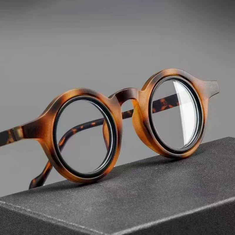0+0.5+0.75+1.25+1.75+2.25…Transparent Round Reading Glasses Anti Blue Light Eyeglass Lenses Solid Color High Quality