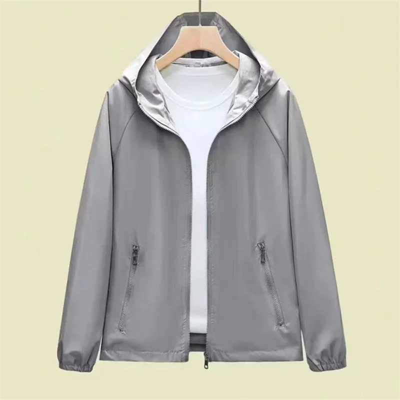 Thin Trench Coat Women Spring Autumn New Double Hooded Windbreaker Wind-Proof Waterproof Sports Outwear Female Fashion Joker Top