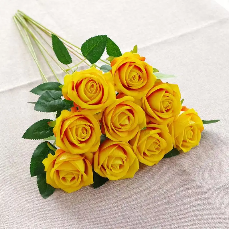 1/5/10/20pcs Roses Artificial Flowers Rose Flower Branch Artificial Red Roses Realistic Fake Rose for Wedding Home Decor