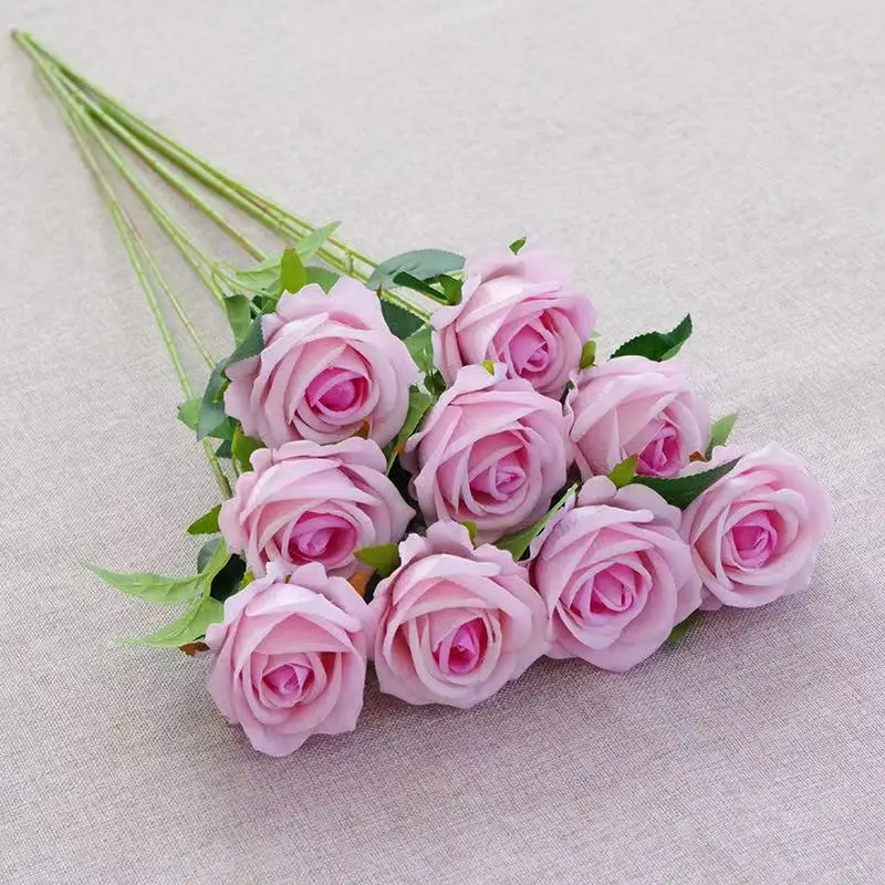 1/5/10/20pcs Roses Artificial Flowers Rose Flower Branch Artificial Red Roses Realistic Fake Rose for Wedding Home Decor