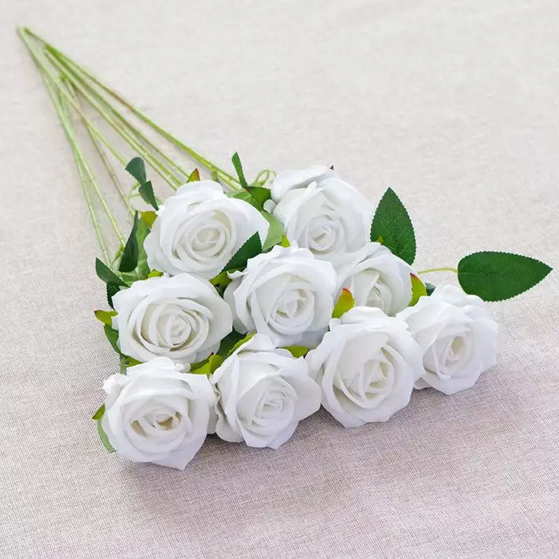 1/5/10/20pcs Roses Artificial Flowers Rose Flower Branch Artificial Red Roses Realistic Fake Rose for Wedding Home Decor