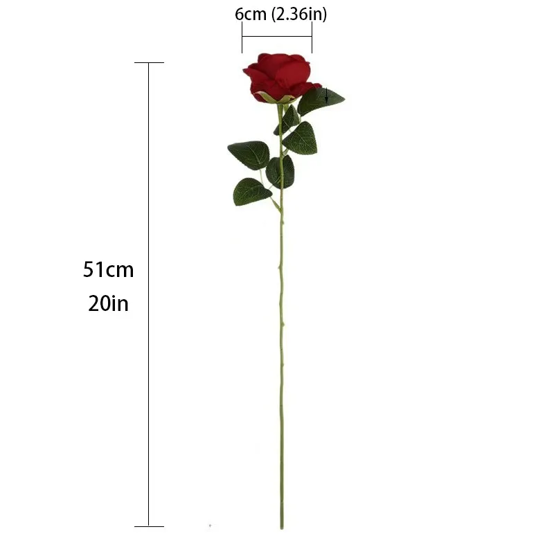 1/5/10/20pcs Roses Artificial Flowers Rose Flower Branch Artificial Red Roses Realistic Fake Rose for Wedding Home Decor