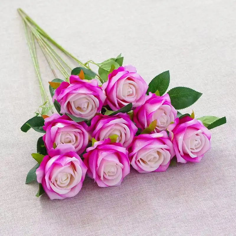 1/5/10/20pcs Roses Artificial Flowers Rose Flower Branch Artificial Red Roses Realistic Fake Rose for Wedding Home Decor