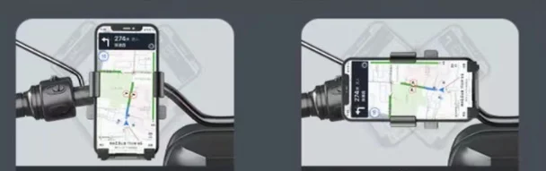 Shock-absorbing Motorcycle Mobile Bicycle Phone Holder Bike Support Handlebar Rearview Mirror Cell Phone Holder Stand
