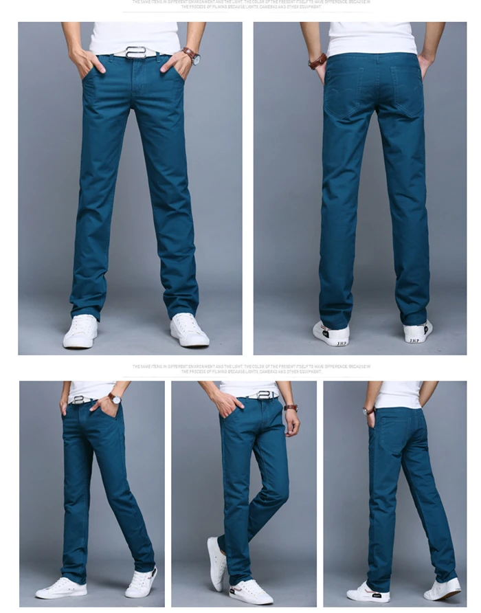 2024 Spring Autumn New Casual Pants Men Cotton Slim Fit Chinos Fashion Trousers Male Brand Clothing Plus Size 8 Colour
