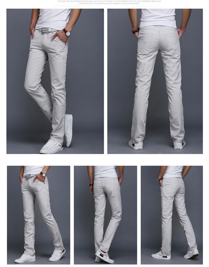 2024 Spring Autumn New Casual Pants Men Cotton Slim Fit Chinos Fashion Trousers Male Brand Clothing Plus Size 8 Colour
