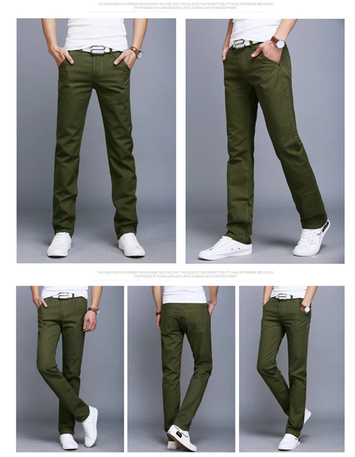2024 Spring Autumn New Casual Pants Men Cotton Slim Fit Chinos Fashion Trousers Male Brand Clothing Plus Size 8 Colour