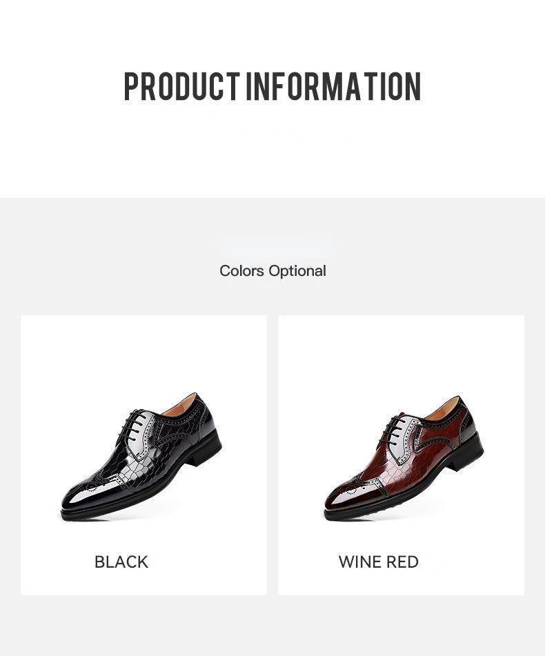 Fashion Men Oxfords Shoes High Quality Pointed Wedding Shoes for Men Luxury Brogue Dress Shoes Office Gentleman Man Flats 38-48