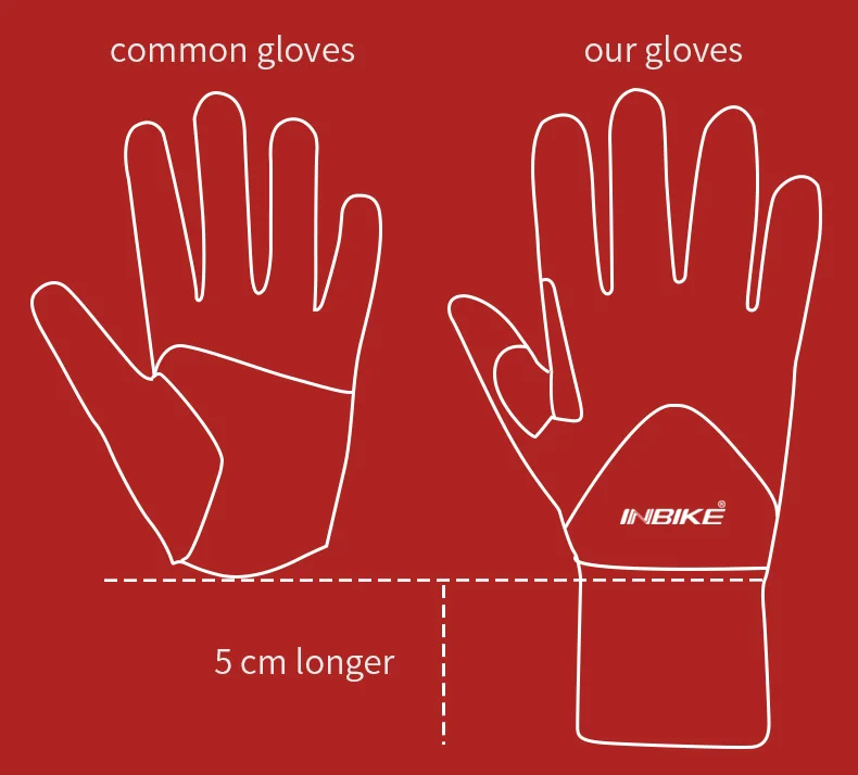 INBIKE Winter Cycling Gloves for Men Women Warm Fleece Biking Glove for Riding Bicycle Gloves Waterproof Touchscreen Accessories