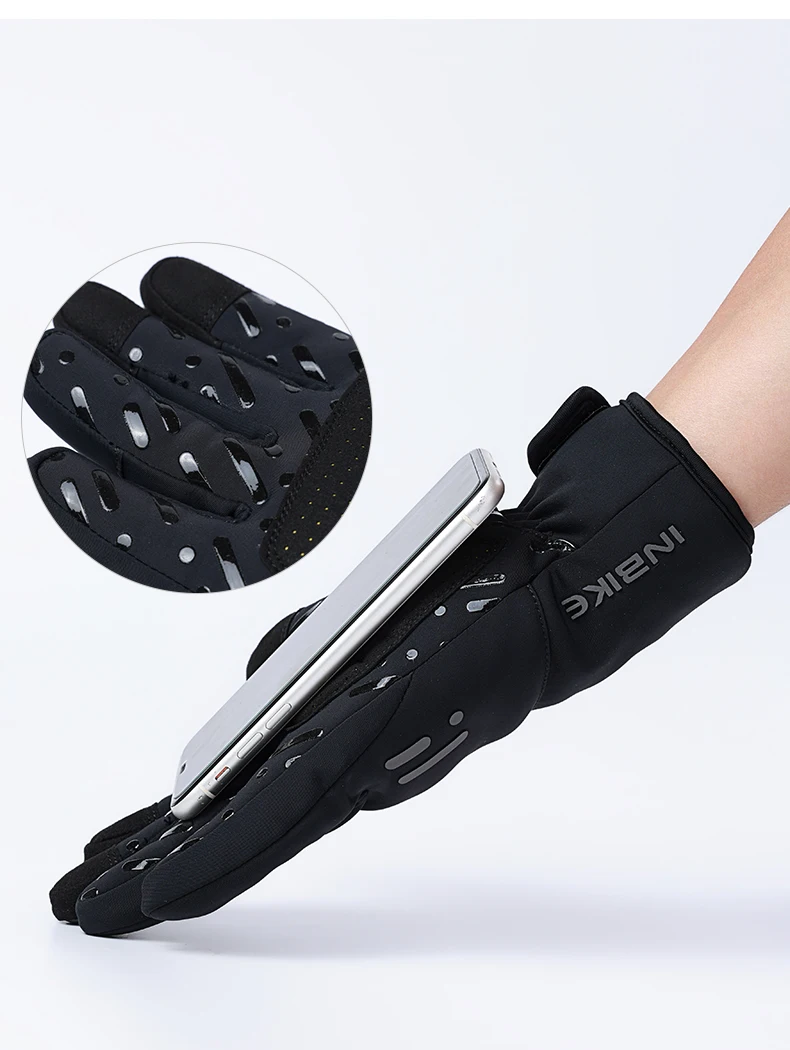 INBIKE Winter Cycling Gloves for Men Women Warm Fleece Biking Glove for Riding Bicycle Gloves Waterproof Touchscreen Accessories