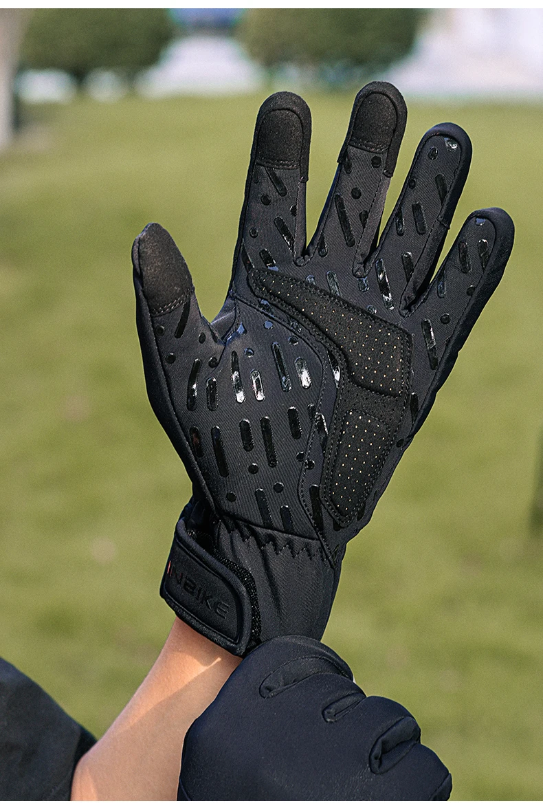 INBIKE Winter Cycling Gloves for Men Women Warm Fleece Biking Glove for Riding Bicycle Gloves Waterproof Touchscreen Accessories