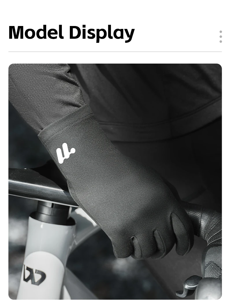 WEST BIKING Thermal Cycling Gloves Winter Fleece Windproof Bike Gloves Touch Screen Full Finger Gloves Outdoor Cycling Equipment