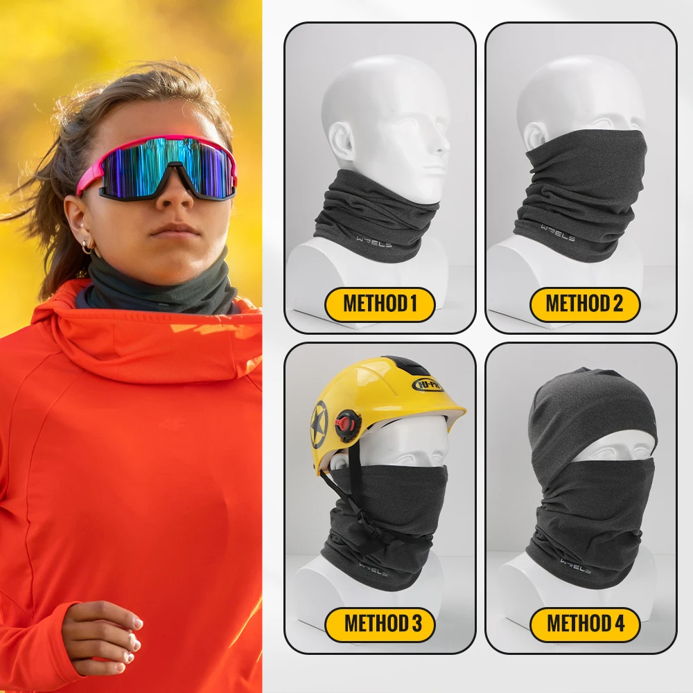 WRELS Windproof Warm Winter Cycling Mask Motorcycle Fleece Neck Outdoor Windproof Scarf Camp Hiking Balaclava Cycling Face Mask