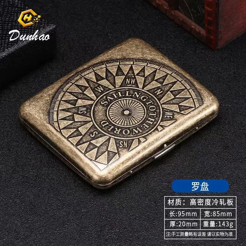 20 pack Sealed Waterproof Business Cigarette Box Fashionable flip up portable large capacity Metal Cigarette case Men Women Gift