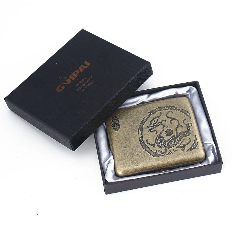 20 pack Sealed Waterproof Business Cigarette Box Fashionable flip up portable large capacity Metal Cigarette case Men Women Gift