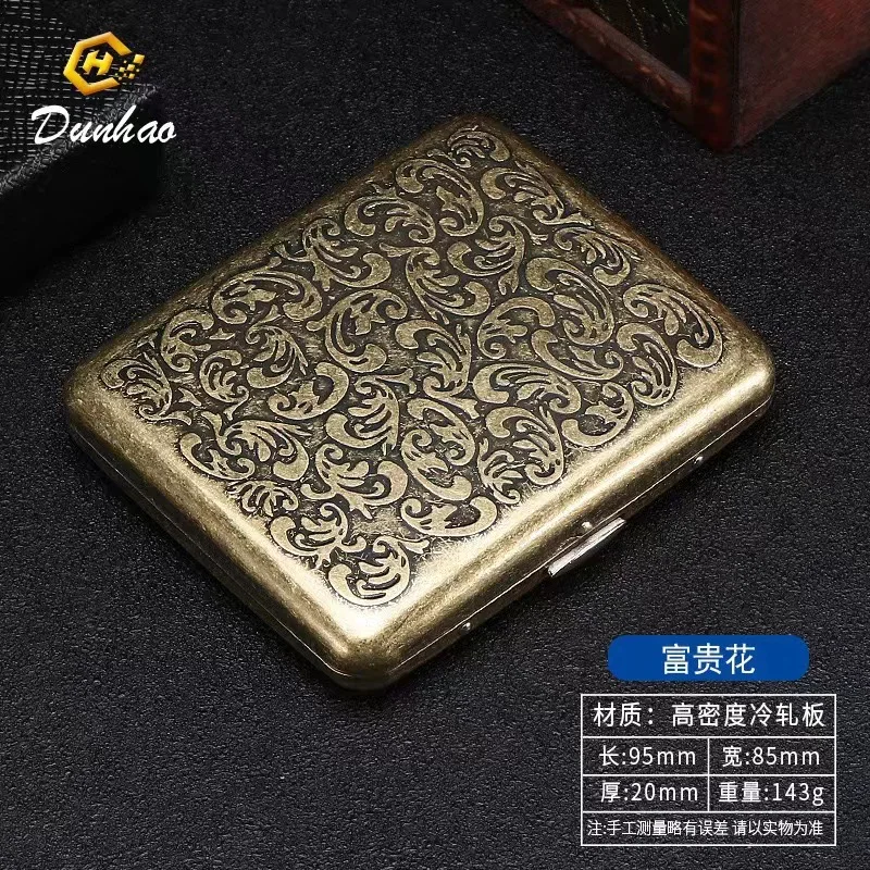 20 pack Sealed Waterproof Business Cigarette Box Fashionable flip up portable large capacity Metal Cigarette case Men Women Gift