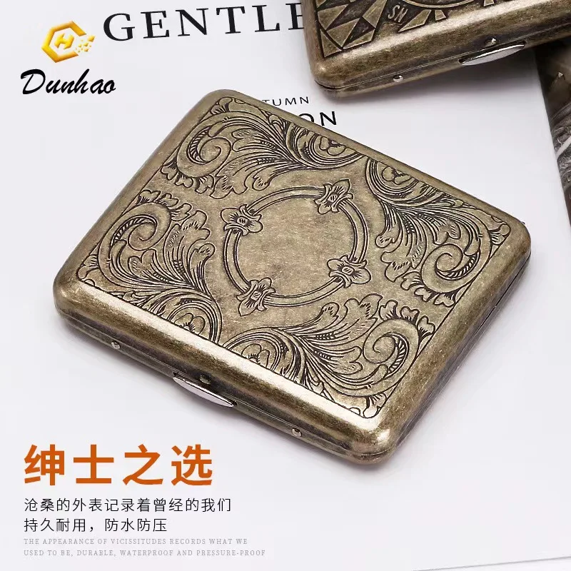 20 pack Sealed Waterproof Business Cigarette Box Fashionable flip up portable large capacity Metal Cigarette case Men Women Gift