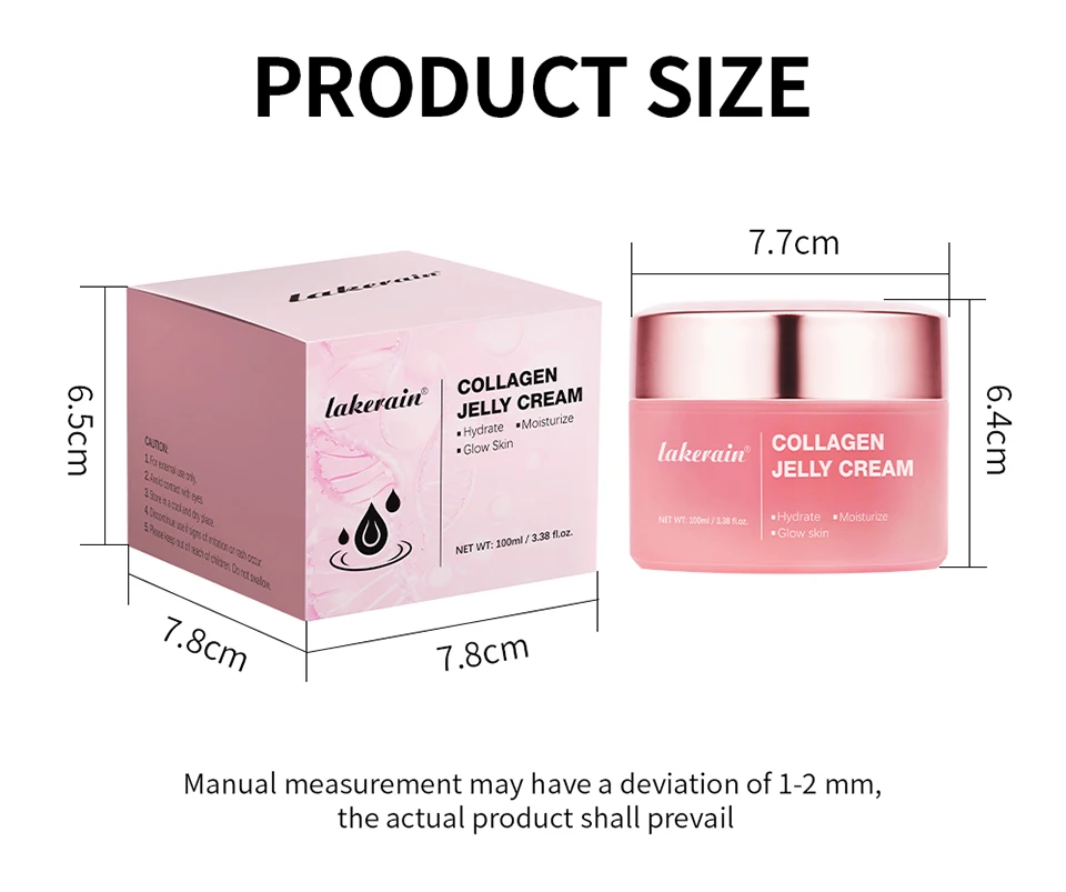 Salmon DNA PDRN Pink Peptide Serum with Collagen Jelly Cream Collagen Tightening Soothing Anti-Aging Firmness Hydration Skincare