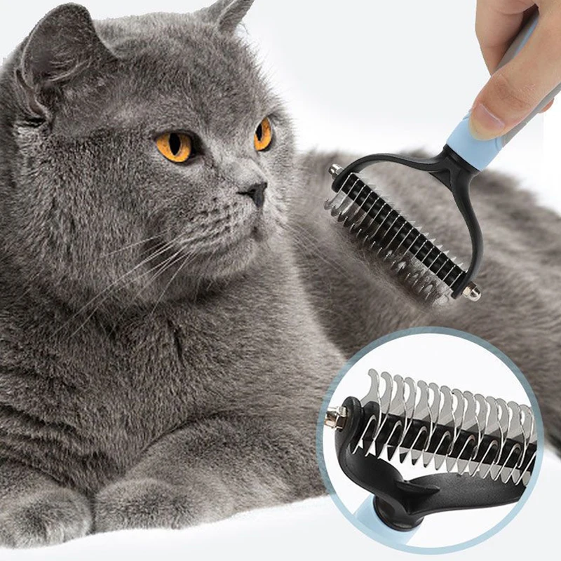 Professional Pet Deshedding Brush Dog Cat Grooming Tool Hair Fur Remover Undercoat Knot Cutter Comb for Puppy Shedding Supplies