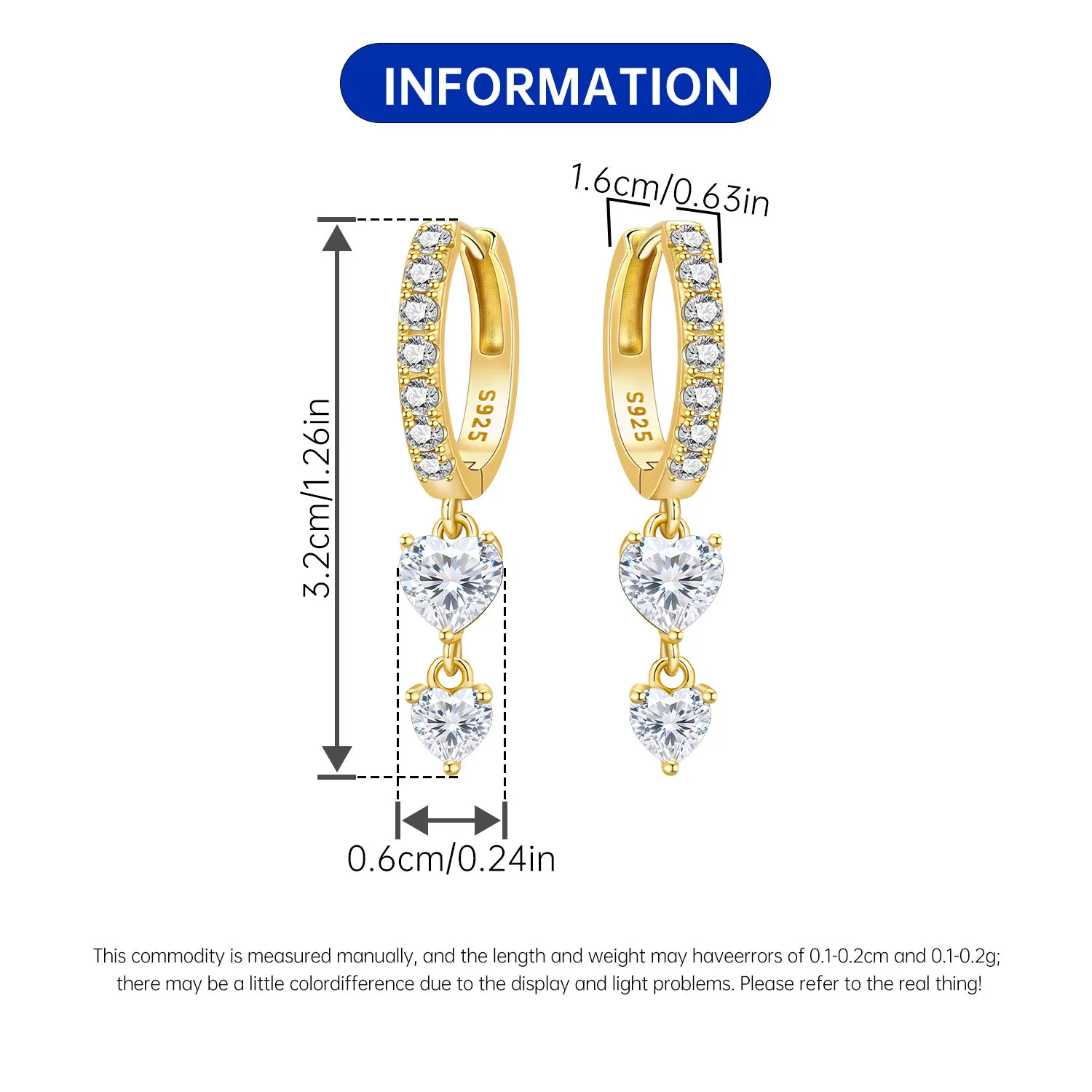 Orstarry 925 Sterling Silver Wings Guardian Love Heart Drop Earrings Women Earrings Charm Trend Versatile Party Jewelry Gifts