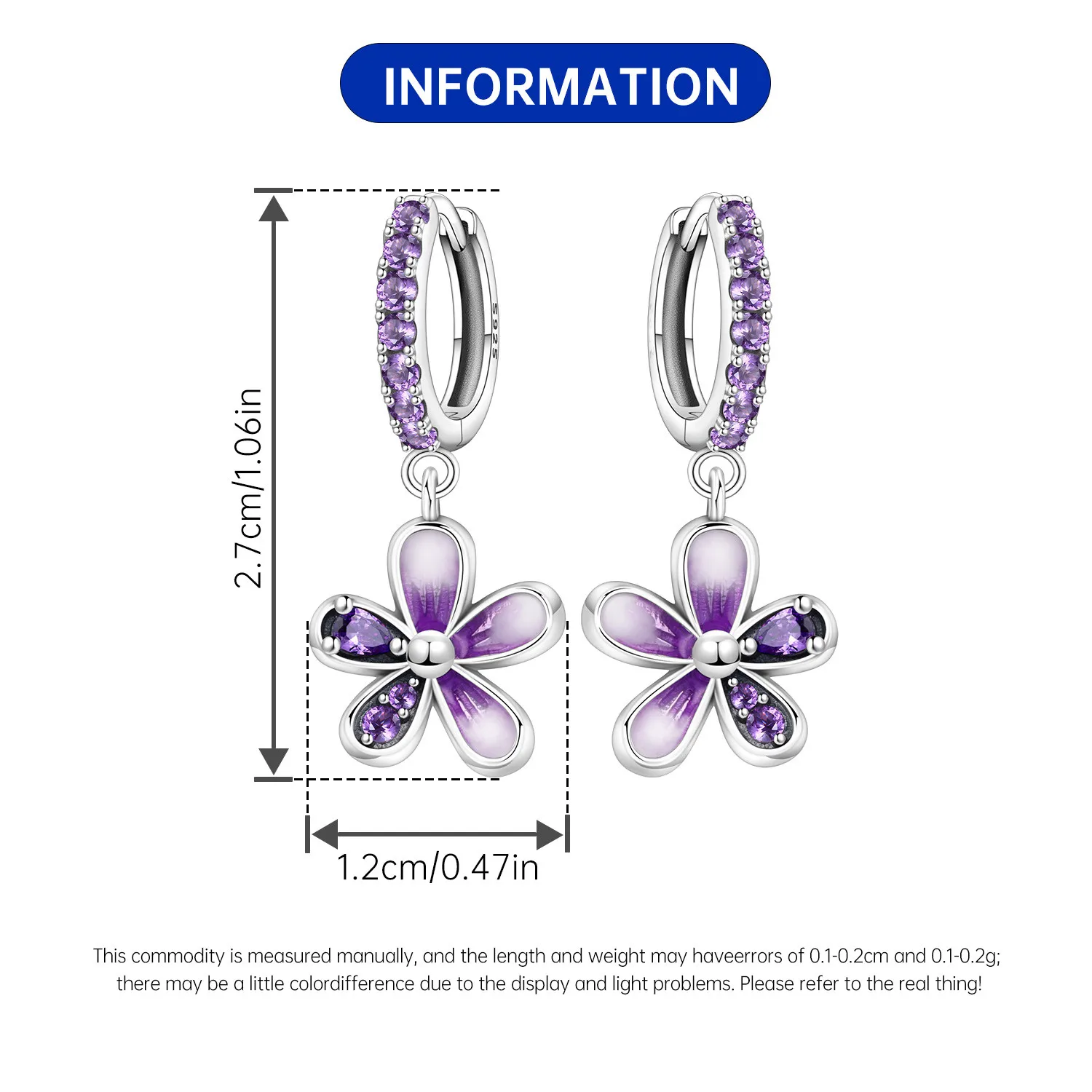 Orstarry 925 Sterling Silver Wings Guardian Love Heart Drop Earrings Women Earrings Charm Trend Versatile Party Jewelry Gifts
