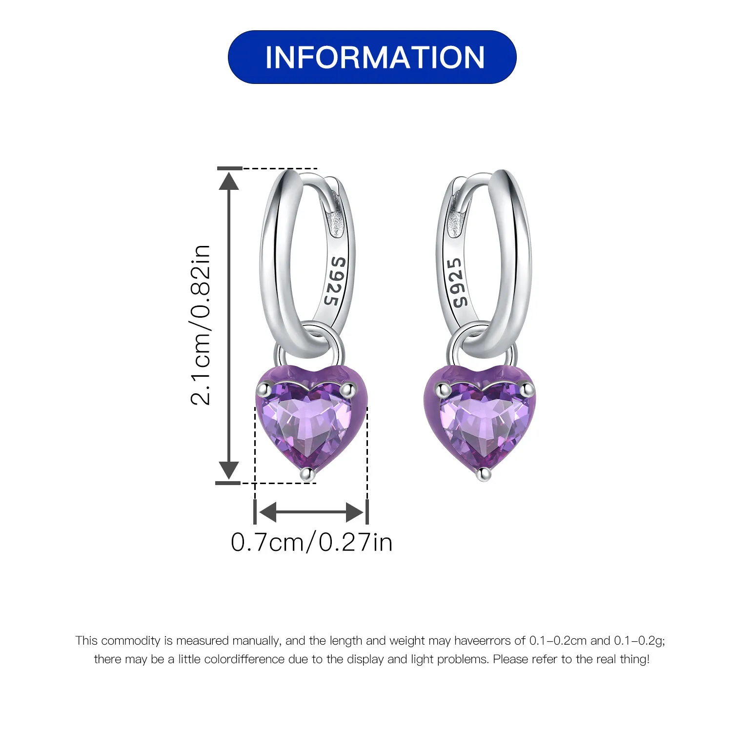 Orstarry 925 Sterling Silver Wings Guardian Love Heart Drop Earrings Women Earrings Charm Trend Versatile Party Jewelry Gifts