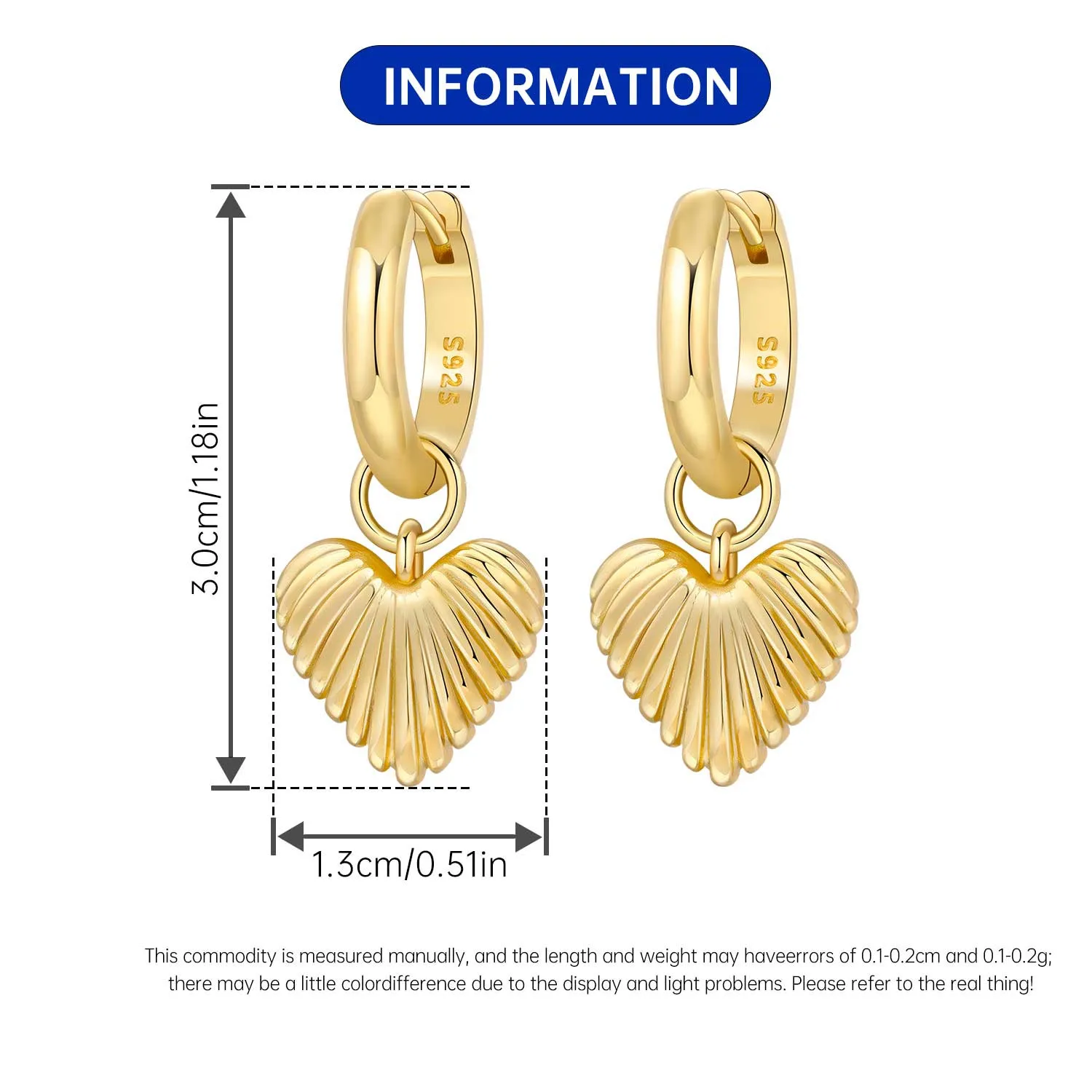 Orstarry 925 Sterling Silver Wings Guardian Love Heart Drop Earrings Women Earrings Charm Trend Versatile Party Jewelry Gifts