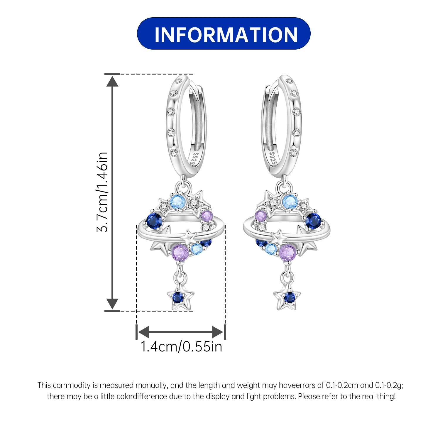 Orstarry 925 Sterling Silver Wings Guardian Love Heart Drop Earrings Women Earrings Charm Trend Versatile Party Jewelry Gifts