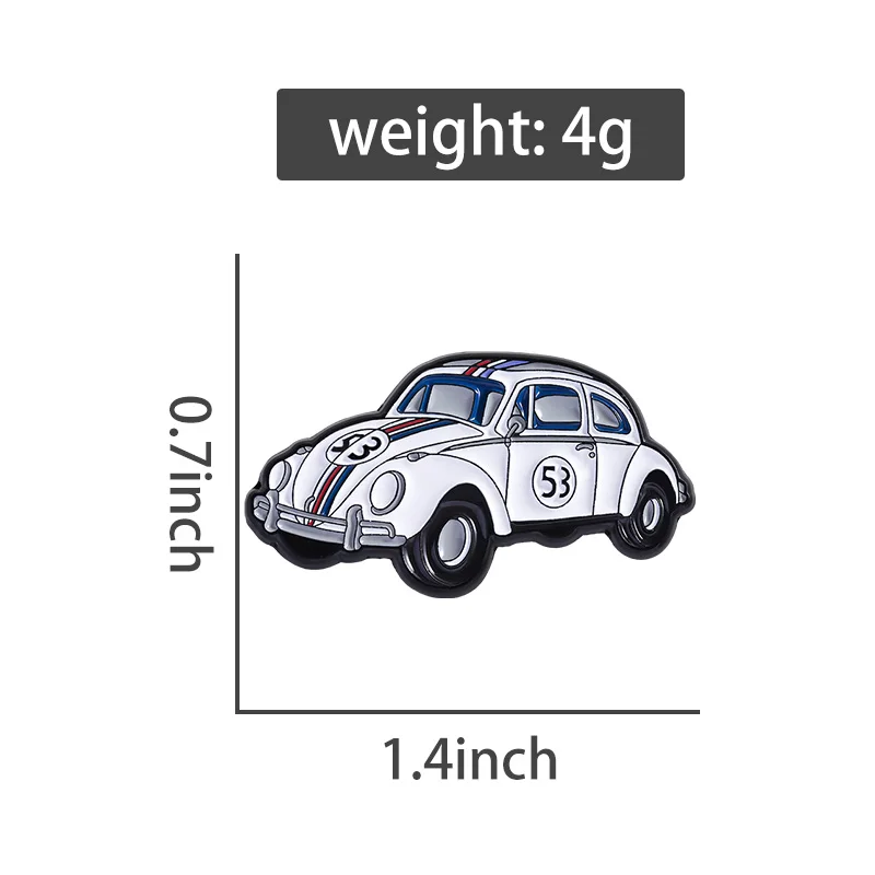 Music Album Car Cover Brooch Enamel Pins Creative Retro 53 Car Brooches Backpack Lapel Badge Funny Jewelry Gift for Fans Friends