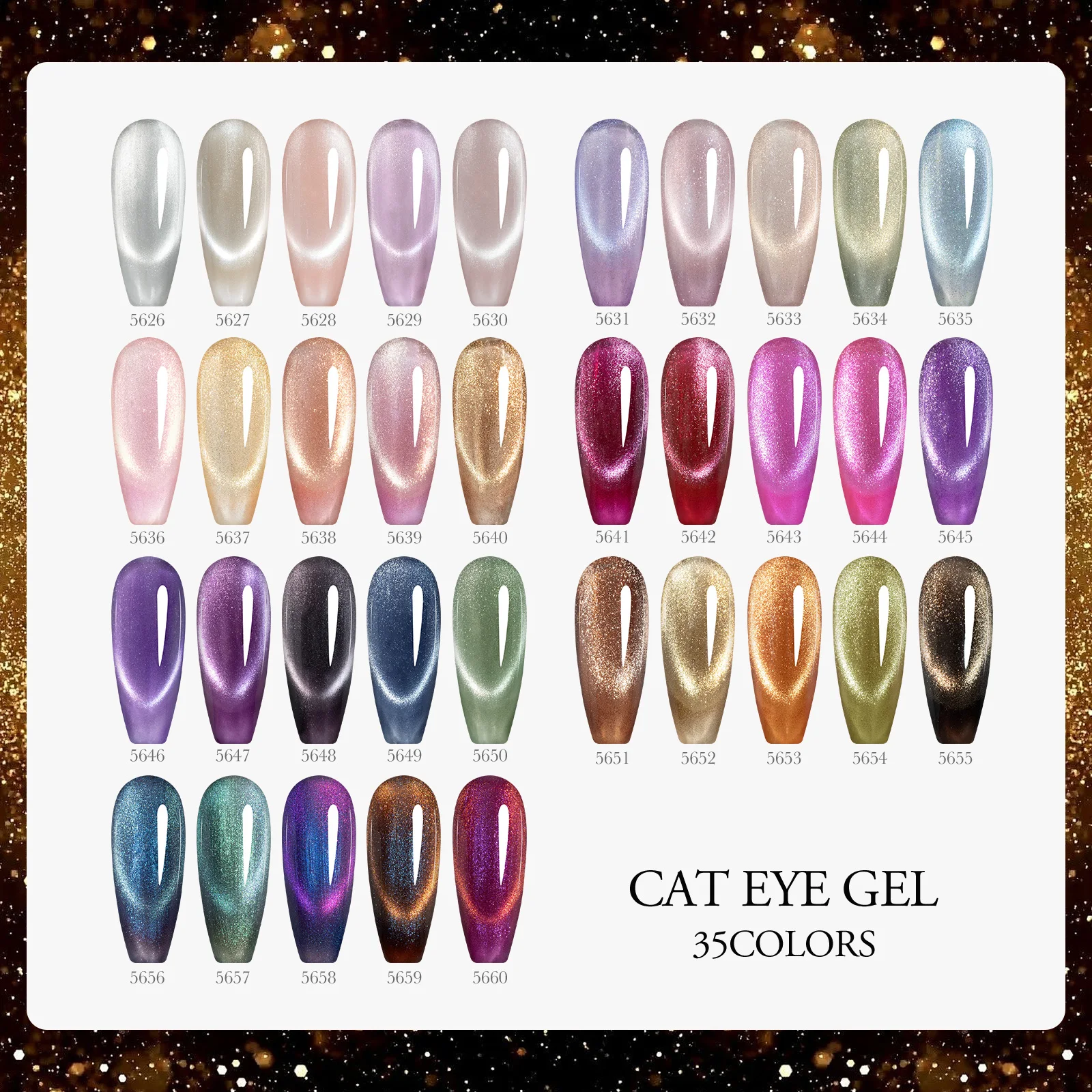 Venalisa 10ml Hema & TPO Free Ultra Cat Eye Effect Nail Gel Polish Soak Off UV LED Long Wear Sparkle Bling Gel Varnish