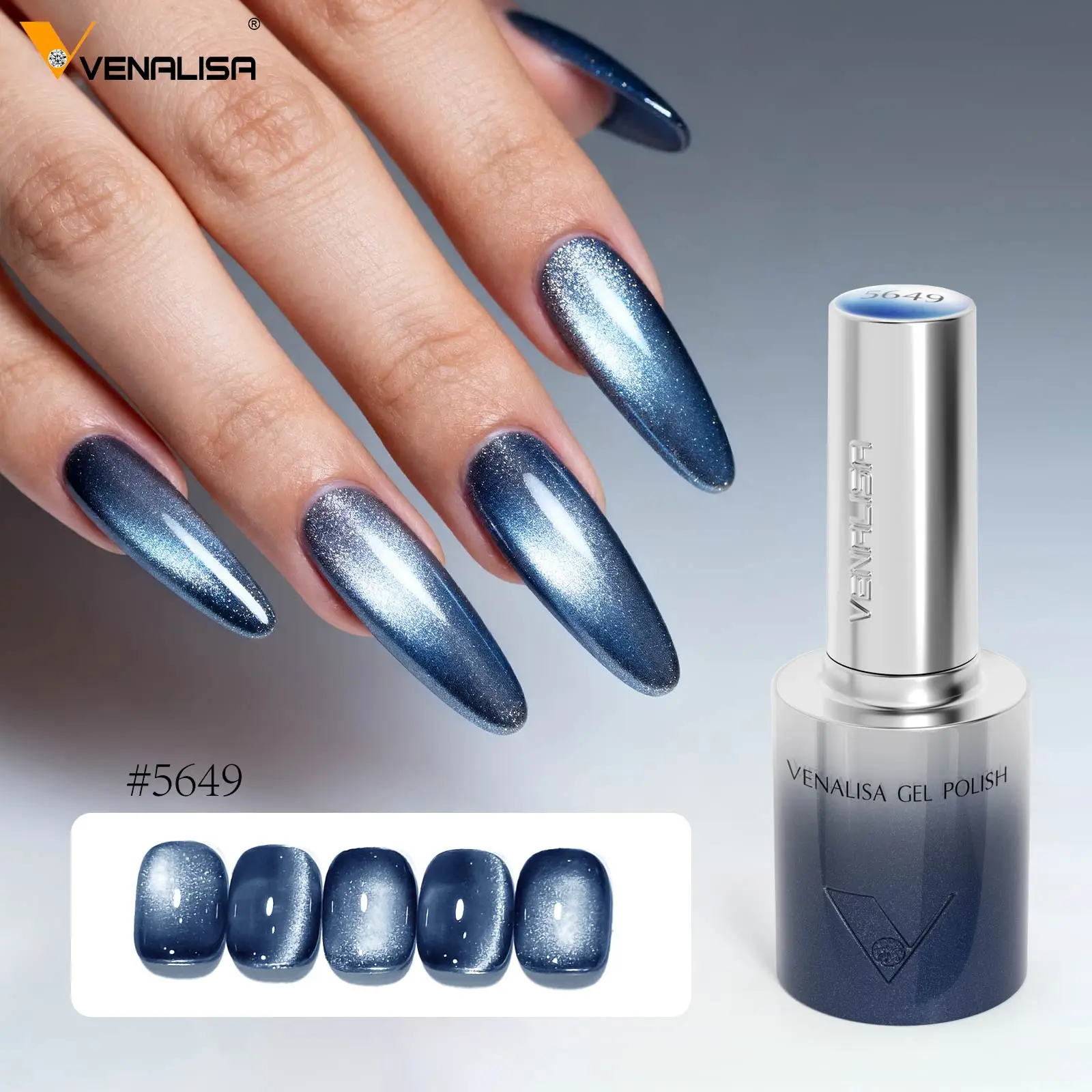 Venalisa 10ml Hema & TPO Free Ultra Cat Eye Effect Nail Gel Polish Soak Off UV LED Long Wear Sparkle Bling Gel Varnish