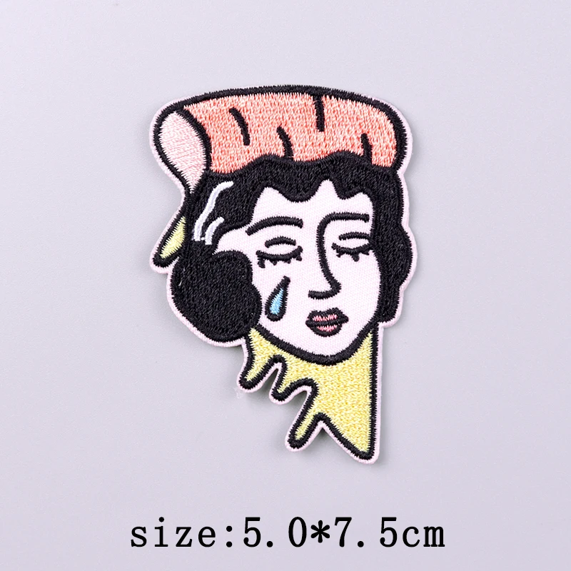 Bad Bunny Patches For Clothing Singer Embroidery Patch Iron On Patches For Clothes Hip Hop Punk Sewing/Fusible Patch Stickers