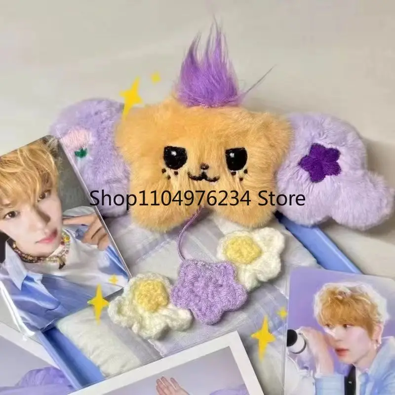 Cute K-Pop Souvenir NCT Wicku Star Pendant Keychain with NCTWISH Doll Album Plush - Backpack Gift Bag Decoration