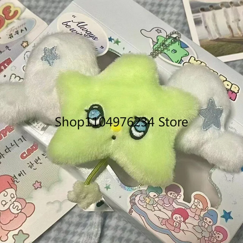Cute K-Pop Souvenir NCT Wicku Star Pendant Keychain with NCTWISH Doll Album Plush - Backpack Gift Bag Decoration