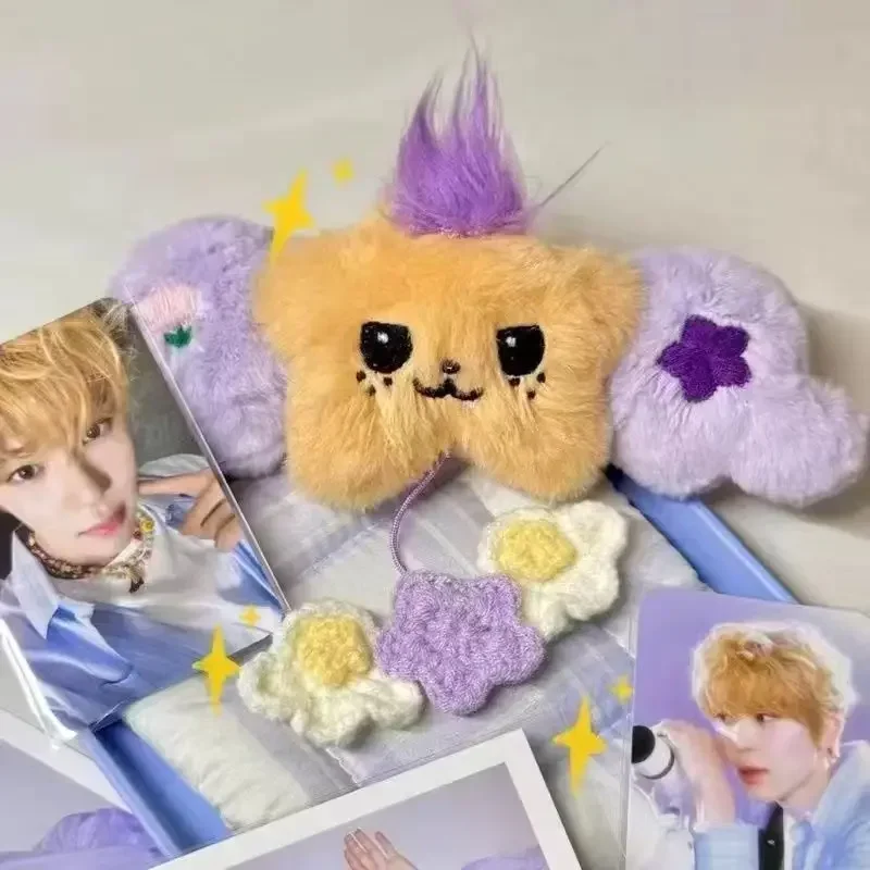Cute K-Pop Souvenir NCT Wicku Star Pendant Keychain with NCTWISH Doll Album Plush - Backpack Gift Bag Decoration