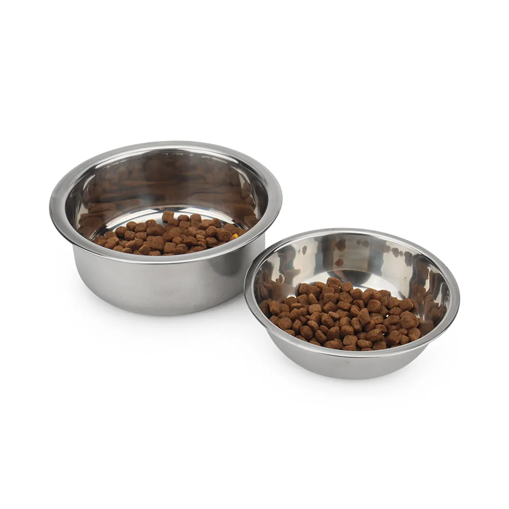 Metal Dog Cat Stainless Steel Pet Bowl Food Drinking Bowl For Small Medium Big Dogs