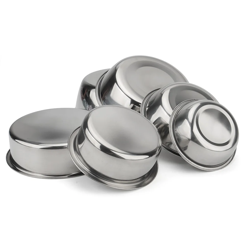 Metal Dog Cat Stainless Steel Pet Bowl Food Drinking Bowl For Small Medium Big Dogs