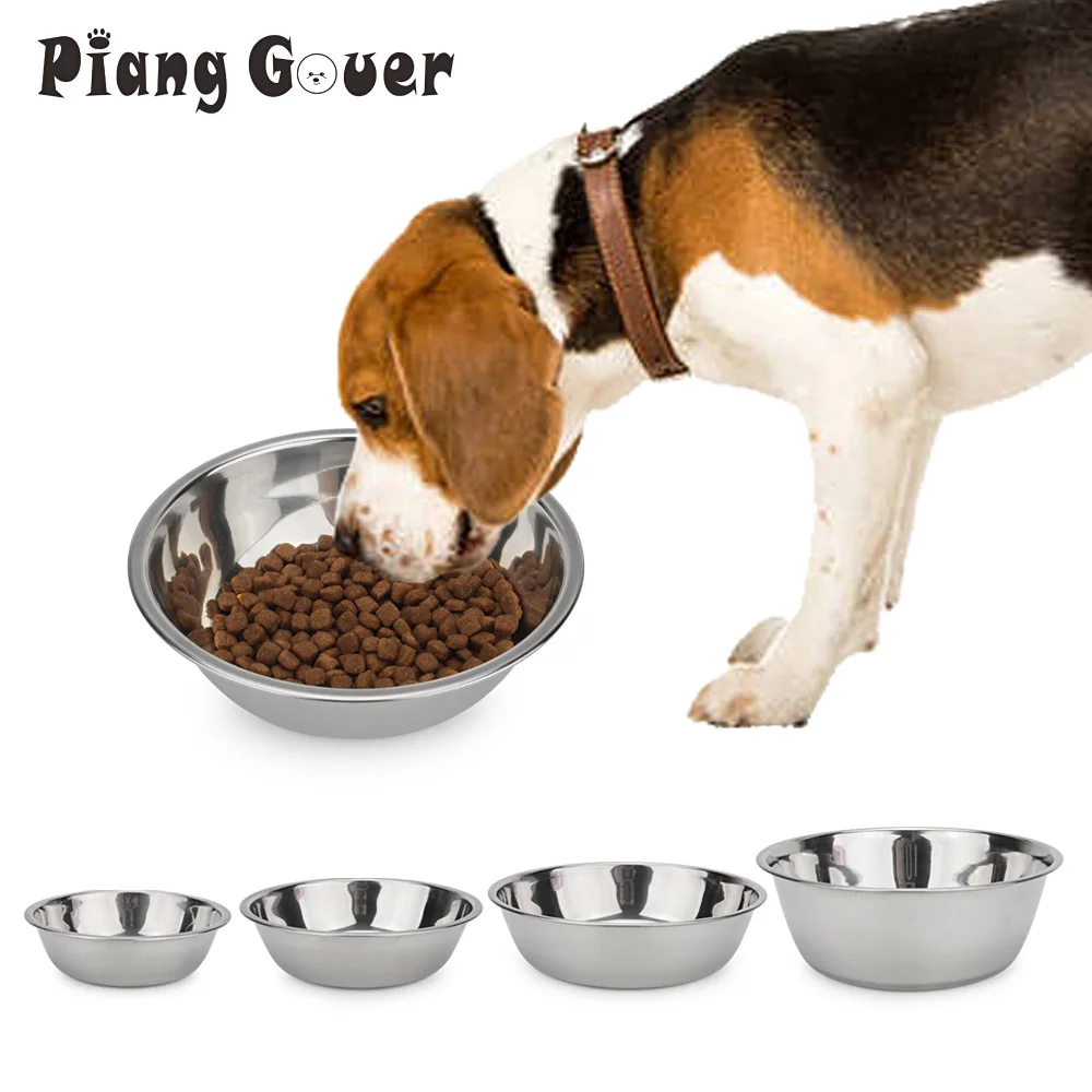 Metal Dog Cat Stainless Steel Pet Bowl Food Drinking Bowl For Small Medium Big Dogs