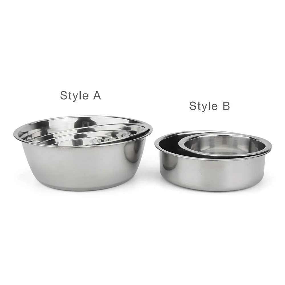 Metal Dog Cat Stainless Steel Pet Bowl Food Drinking Bowl For Small Medium Big Dogs