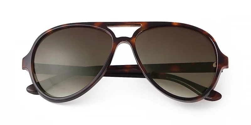 Trendy Gradient Blue Lens Oversized Pilot Sunglasses Women Brand Design Vintage Tortoise Shell Aviation Men Shades Sun Glasses