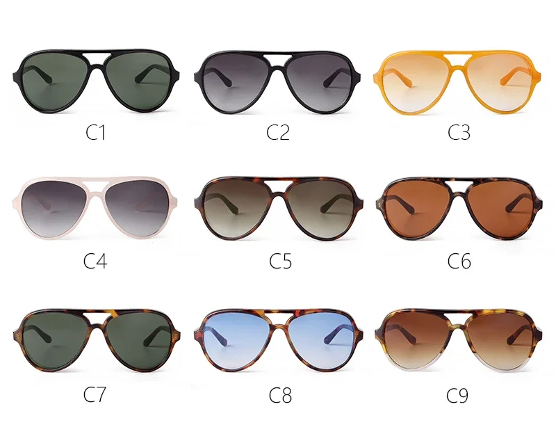 Trendy Gradient Blue Lens Oversized Pilot Sunglasses Women Brand Design Vintage Tortoise Shell Aviation Men Shades Sun Glasses
